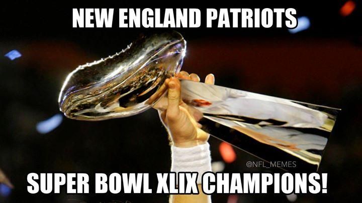 A (leeresztett labdák) 49. Super Bowl bajnoka a New England Patriots (Fotó: NFL Memes)