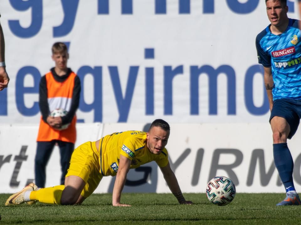 Medgyes Zoltán csapata, a Gyirmót nem került teljesen padlóra az első percekben bekapott gól ellenére sem (Fehér Ádám/Gyirmót FC)
