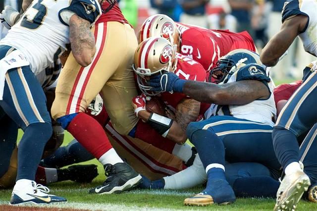 Óriási védekezés hozta meg a Rams sikerét a 49ers utolsó támadása során (Fotó: Action Images)