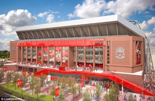 A liverpooli stadion látványterve (forrás: Liverpool FC)