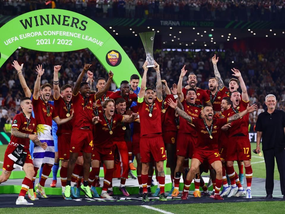 Az AS Roma nyerte meg az első Európa-konferencialigát (Fotó: Getty Images)