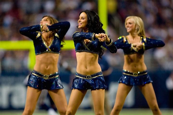 A St. Louis Rams lányai (Forrás: stlouisrams.com/cheerleaders/index.html)