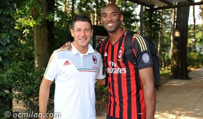 Kobe Bryant kedvence a Milan (forrás: acmilan.com)