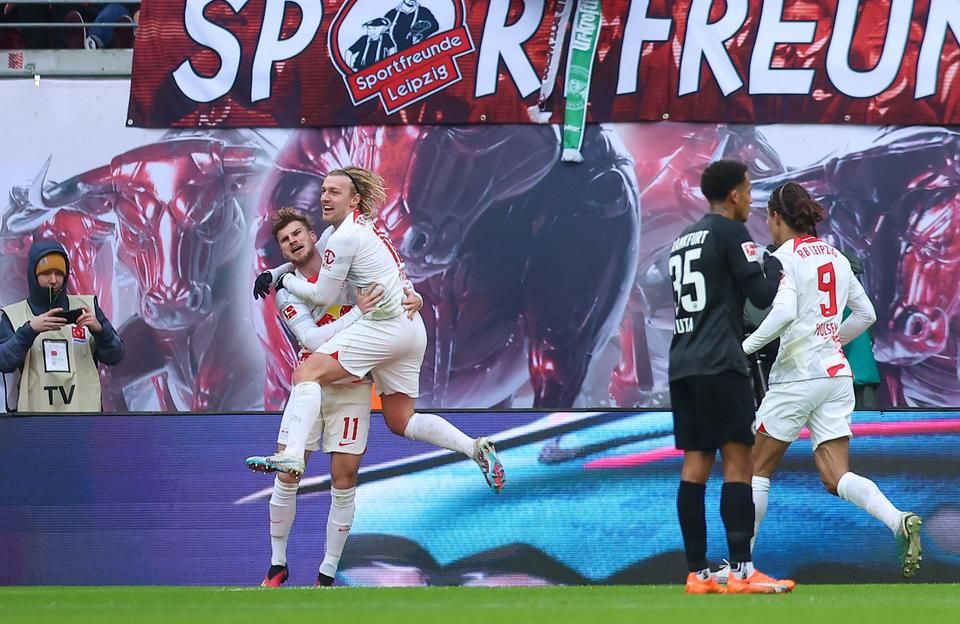A második gól utáni öröm (Fotó: AFP)