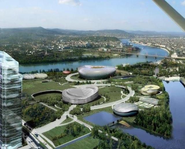 Észak-Csepel lehetne az olimpia központja (Fotó: NAOS Design Consultants)