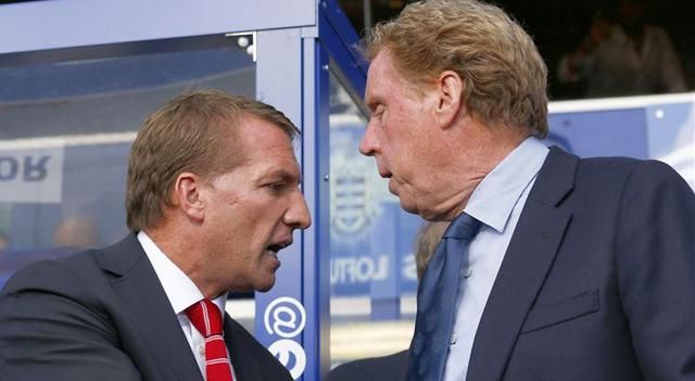 Rodgers (balra) és Redknapp szakmázik: volt miről beszélgetnie a két trénernek (Fotó: Reuters)