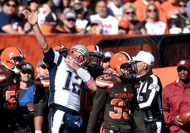 Tom Brady vidáman tért vissza (Fotó: Boston Herald)
