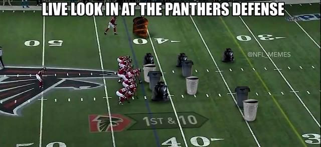 A Panthers védelme az Atlanta elleni meccsen (Forrás: NFL Memes)