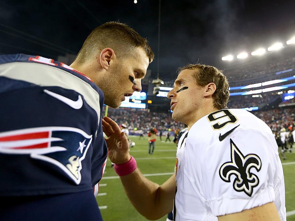 Brady és Brees idén kétszer is összecsaphat egymással (Fotó: Getty Images)