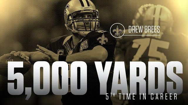 Ha 5000 yardos szezonok, akkor Drew Brees (Fotó: ESPN Stats & Info)