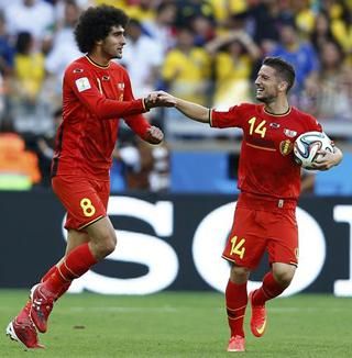 Fellaini és Mertens szállította a belga sikert (Fotó: Reuters)