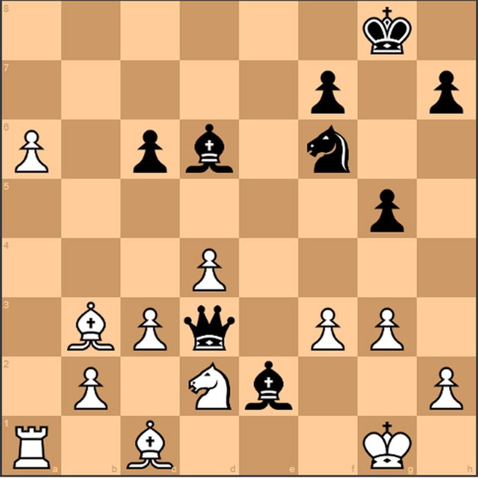„25. …Vd3!! Lékó Péter lépése sötéttel a 8. játszmában az egész vb-döntő legszebb manővere volt, egyben komoly csapás Kramnyik szupercsapatának.”