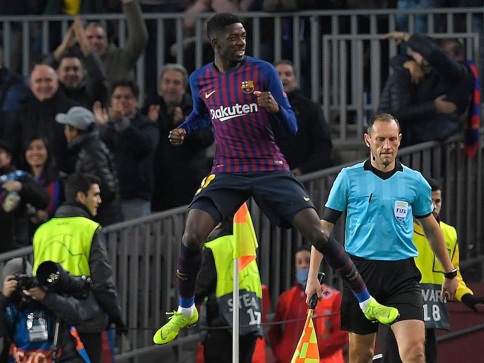 Dembélé remek gólnak örülhetett (Fotó: AFP)