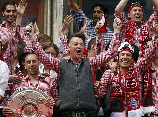 A legendás ünneplés a müncheni városháza erkélyén (Fotó: Action Images)