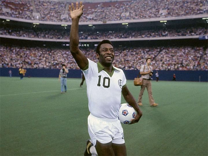 Pelé, valamikor 1976 táján, a New York Cosmos játékosaként (Fotó: gilmanpark.worldpress.com)