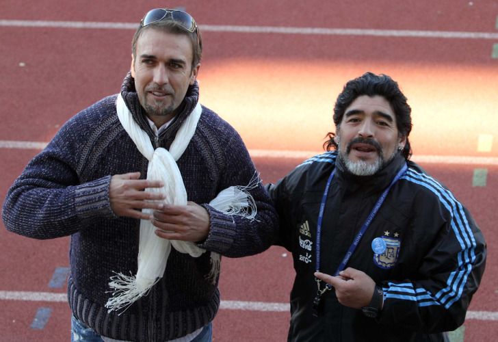 Batistuta és Maradona 2010-ben