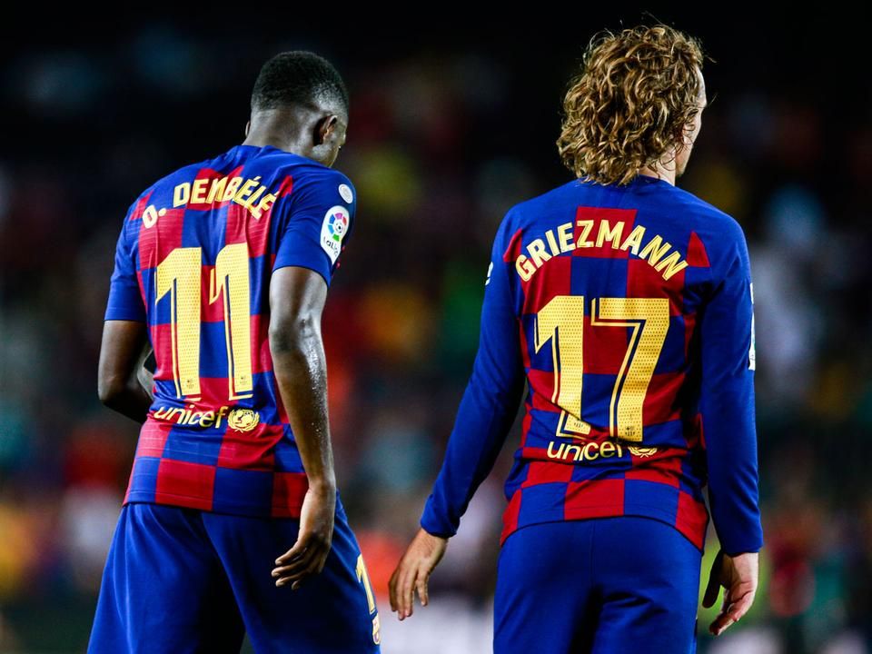 Bartomeu szavai szerint Ousmane Dembélé és Antoine Griezmann is marad a Barcelonánál (Fotó: AFP)