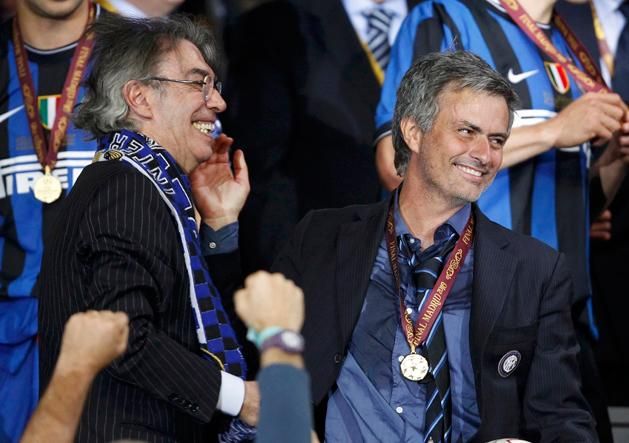 A csúcspont: Moratti és Mourinho a BL-siker után (Fotó: Action Images)