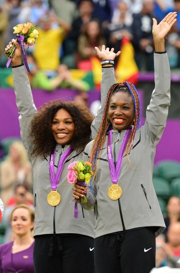 Serena és Venus Sydney és Peking után Londonban sem talált legyőzőre az olimpián női párosban (Fotó: Getty Images)
