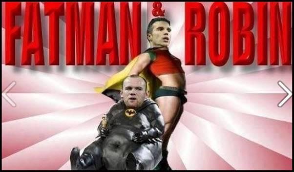 Fatman és Robin, azaz Wayne Rooney és Robin van Persie (Fotó: boxofficefootball.com)