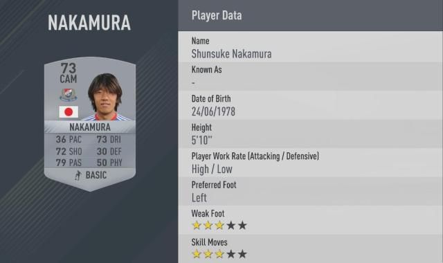 9. Nakamura Sunszuke – Yokohama F. Marinos (Forrás: EA Sports)
