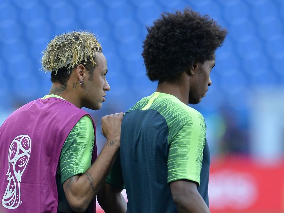 Neymart a brazil válogatott edzésén fotózták le (Fotó: AFP)