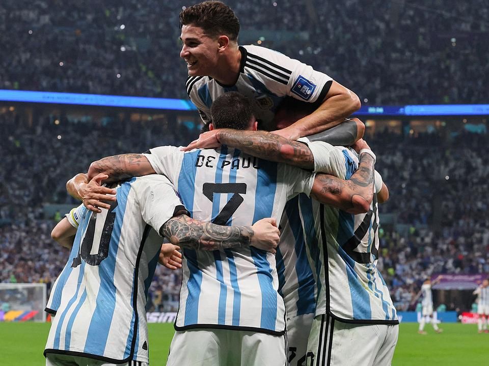 Argentin gólöröm – háromból az egyik (Fotó: AFP)