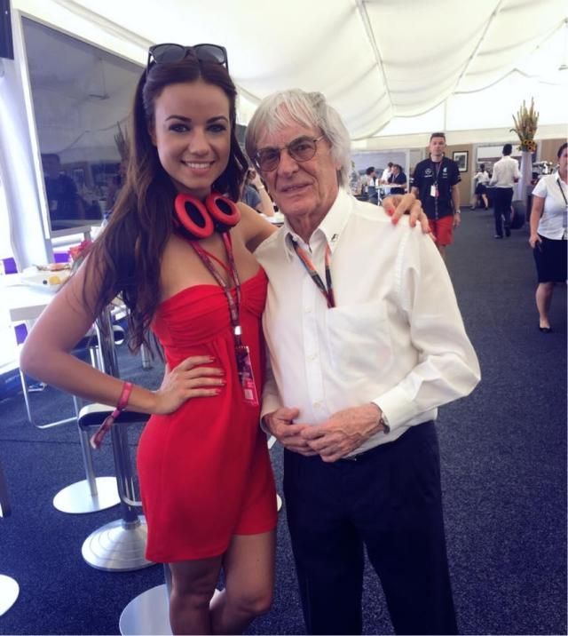 Bernie Ecclestone és Kis Daniella, Miss World Hungary (Fotó: Facebook)