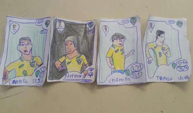 Pedro rajzain a brazil játékosok (Fotó: g1.globo.com)