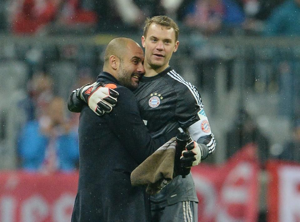 Pep Guardiola szerint Neuer középpályásként is megállná a helyét (Fotó: AFP)