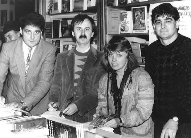 1988: könyvhősei, Schirilla György (balra), Monspart Sarolta, Gujdár Sándor