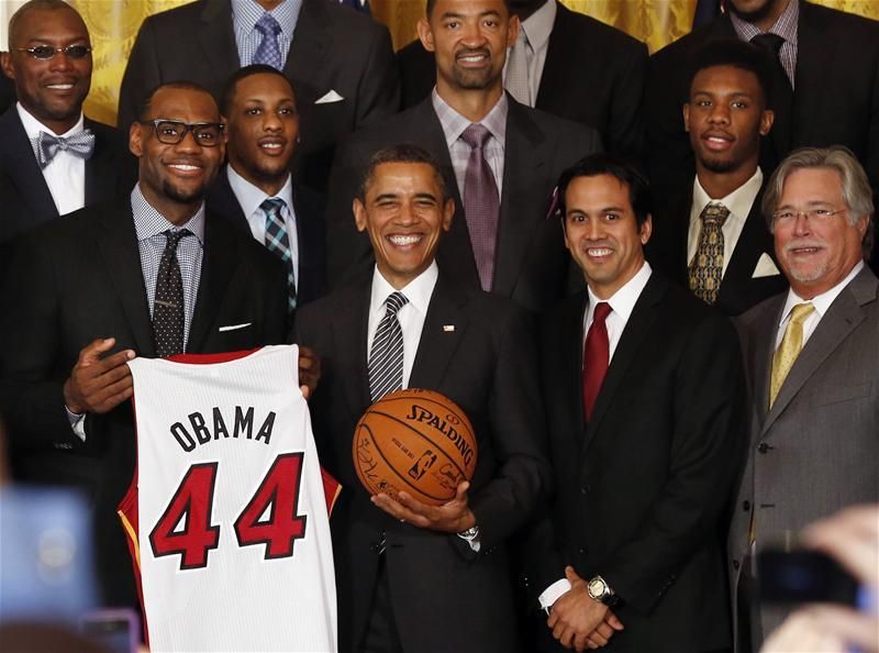 Barack Obama a Fehér Házban fogadta az NBA bajnokait (Fotó: Action Images)