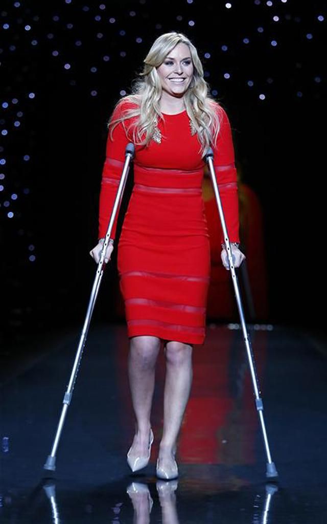Lindsey Vonn a Red Dress show-n (Fotó: Reuters)