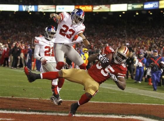 Vernon Davis két touchdownelkapása is kevésnek bizonyult a Giants ellen (Fotó: Action Images)