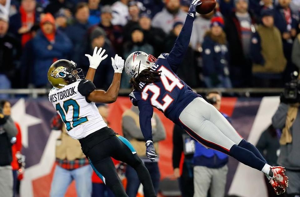 Gilmore óriási védekezése a Patriots Super Bowlba jutását jelentette (Fotó: NFL Spin Zone)