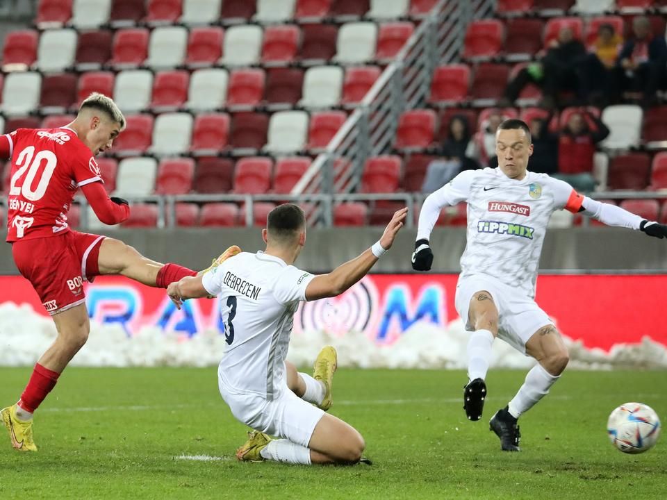 Bényei Ágoston góljával szerzett vezetést a Diósgyőr (Fotó: Bujdos Tibor/Észak-Magyarország)
