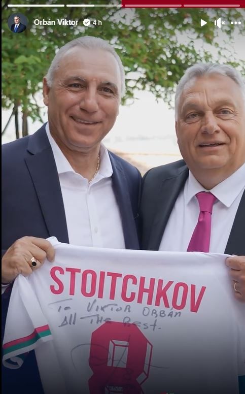 Hriszto Sztoicskov és Orbán Viktor (Fotó: Facebook-történet/Orbán Viktor)