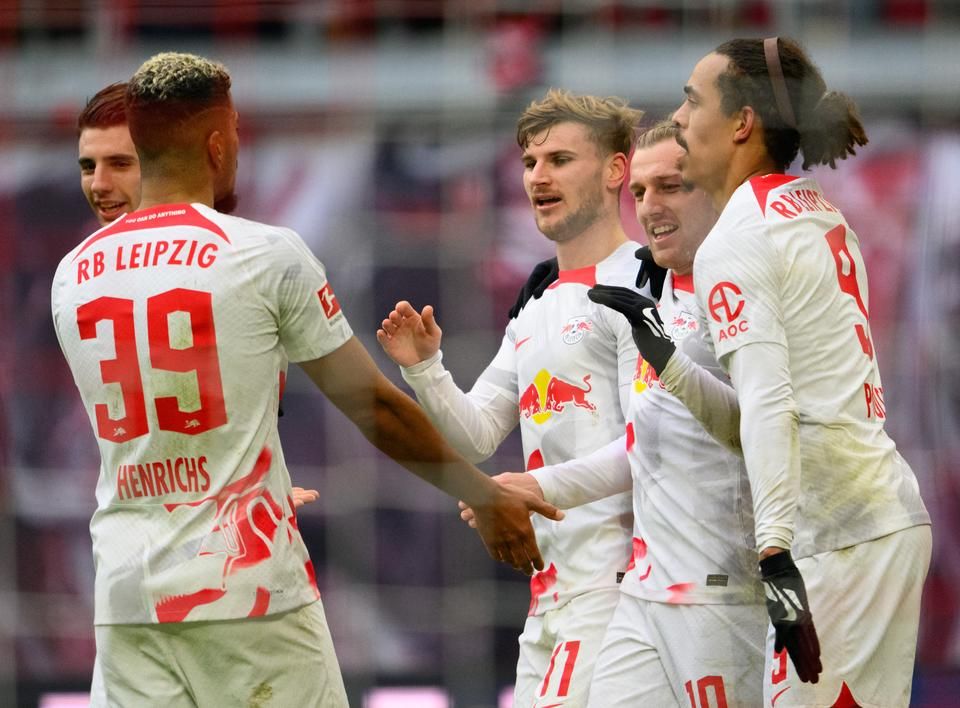 Jogos az öröm, fontos győzelmet aratott a Leipzig (Fotó: AFP)
