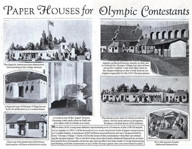 Az első olimpiai falu 1932-ből (Forrás: American Builder)