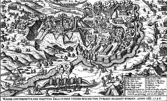 Eger 1596-os ostroma török sikert hozott (forrás: OSZK)