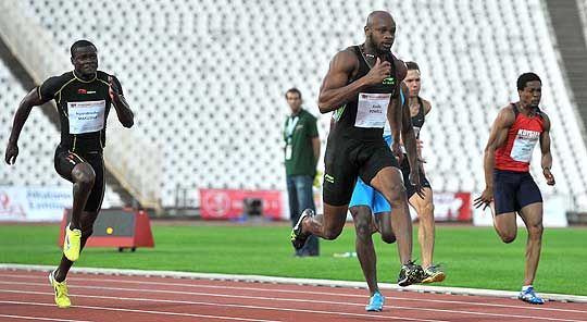 A jamaicai sprinter kétszer is 10 mp alatt futott (Fotó: Mirkó István)