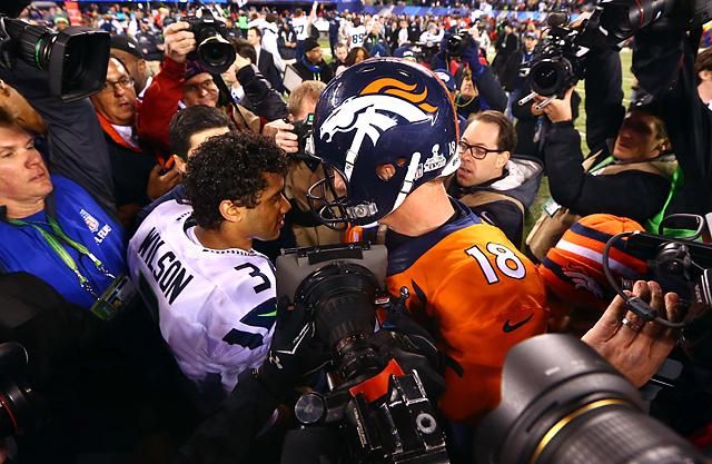 Manning gratulálhatott: Wilsonnak már ugyanannyi Super Bowl-győzelme van, mint neki (Fotó: Reuters)