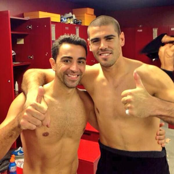 Xavi és Valdés (forrás: Twitter)