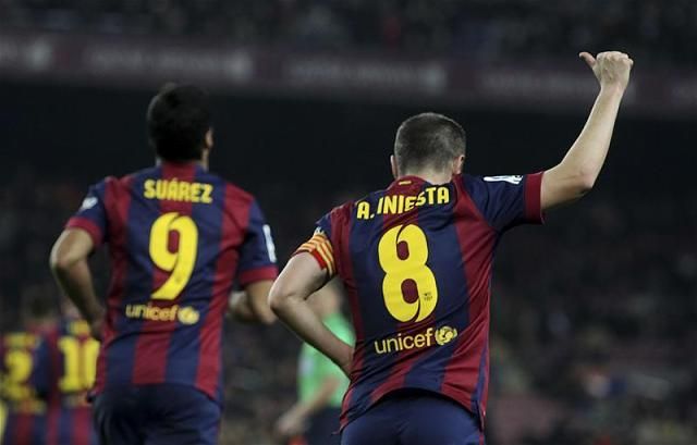 A ritka Iniesta-gólörömök egyike (Fotó: Reuters)