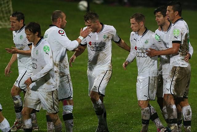 A győriek már az első félidőben két gólt ünnepelhettek (Fotó: Szabó Miklós)
