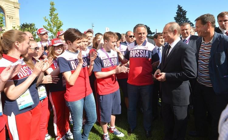 Putyin találkozása az orosz sportolókkal