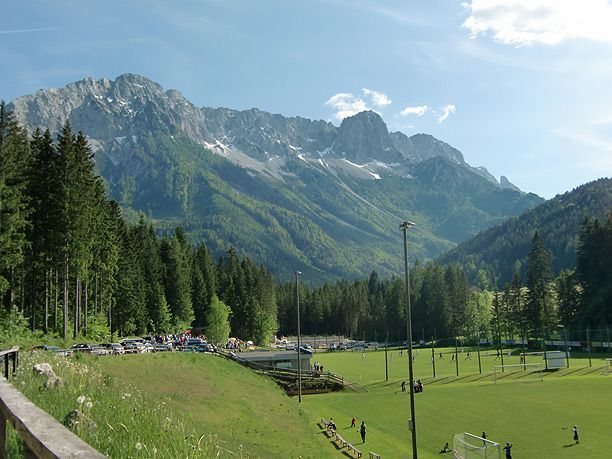 A Koschuta-stadion, vagy ahogy ott emlegetik, a „Stadio delle Alpi” (Fotó: sportnet.at)