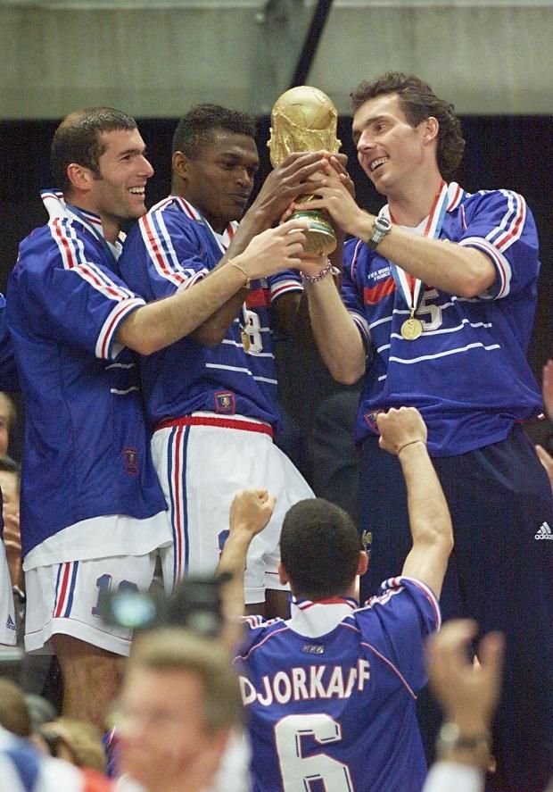 Zinédine Zidane, Marcel Desailly, Laurent Blanc és a vb-serleg