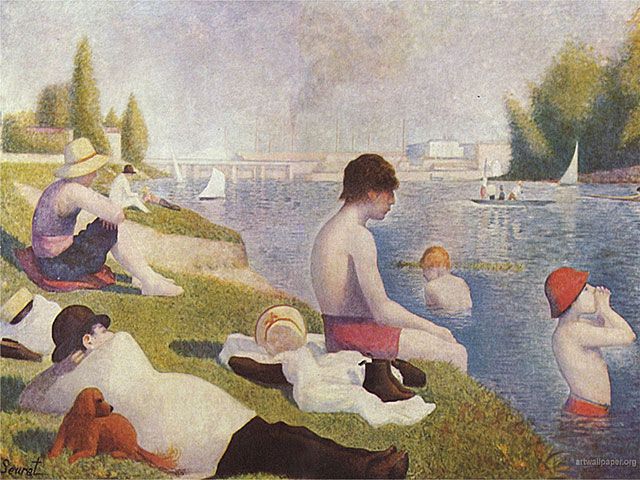 Georges Seurat: Fürdőzők Asniérs-nél (National Gallery, London)