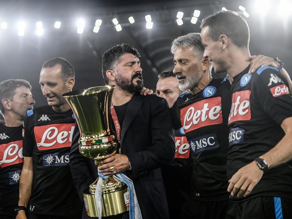 Gennaro Gattuso először nyert trófeát vezetőedzőként (Fotó: AFP)